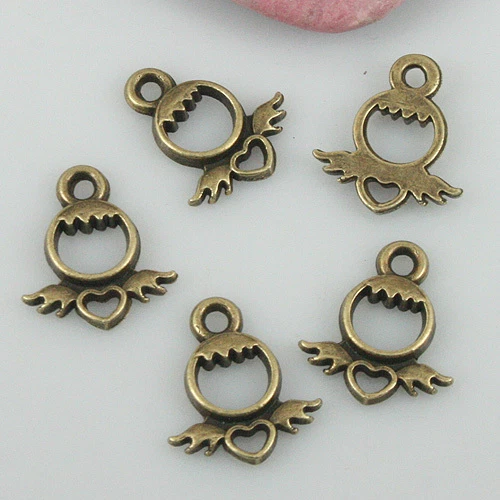 50pcs antiqued bronze color heart charms EF0555 - Image 1 of 1
