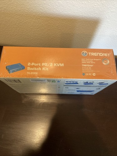 TRENDnet 2-Port PS/2 KVM Switch Kit With 2x KVM Cables TK-200K Version NEW SEAL - Picture 13 of 13