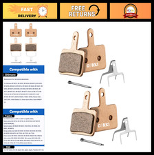 2 Pairs Bicycle Brake Pads for Shimano Deore M-Series, Resin & Metal Options