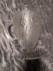Vintage Jeanette Iris and Herringbone Clear Glass Pitcher