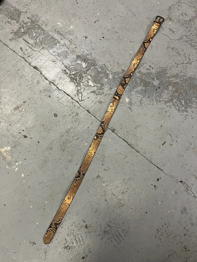 2000s Dries Van Noten Python Effect Leather Belt … - image 11