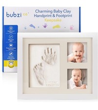 Bubzi Co Baby Footprint and Hand Print Kit - Picture Frame, Mold, Casting Set