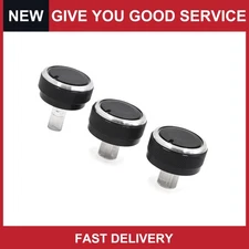 3Pcs Black Air Conditioning Heater Panel Control Switch Knob for Mazda 2 New