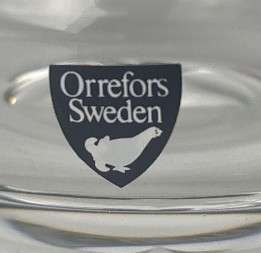 Orrefors Sweden Hand Painted Signed EVA ENGLUND NYPONROS
