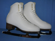 Good Condition! - Graf 500 White Ladies Ice Figure Skates - Size EU 42 / UK 8
