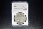 1881 S US Morgan Silver Dollar $1 NGC MS63 Lustrous