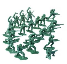 144 Mini Plastic Army Men Green Toy Soldiers Bulk Military Party Favors 1"