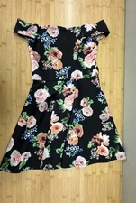 No Boundaries Black Floral Dress Size Small
