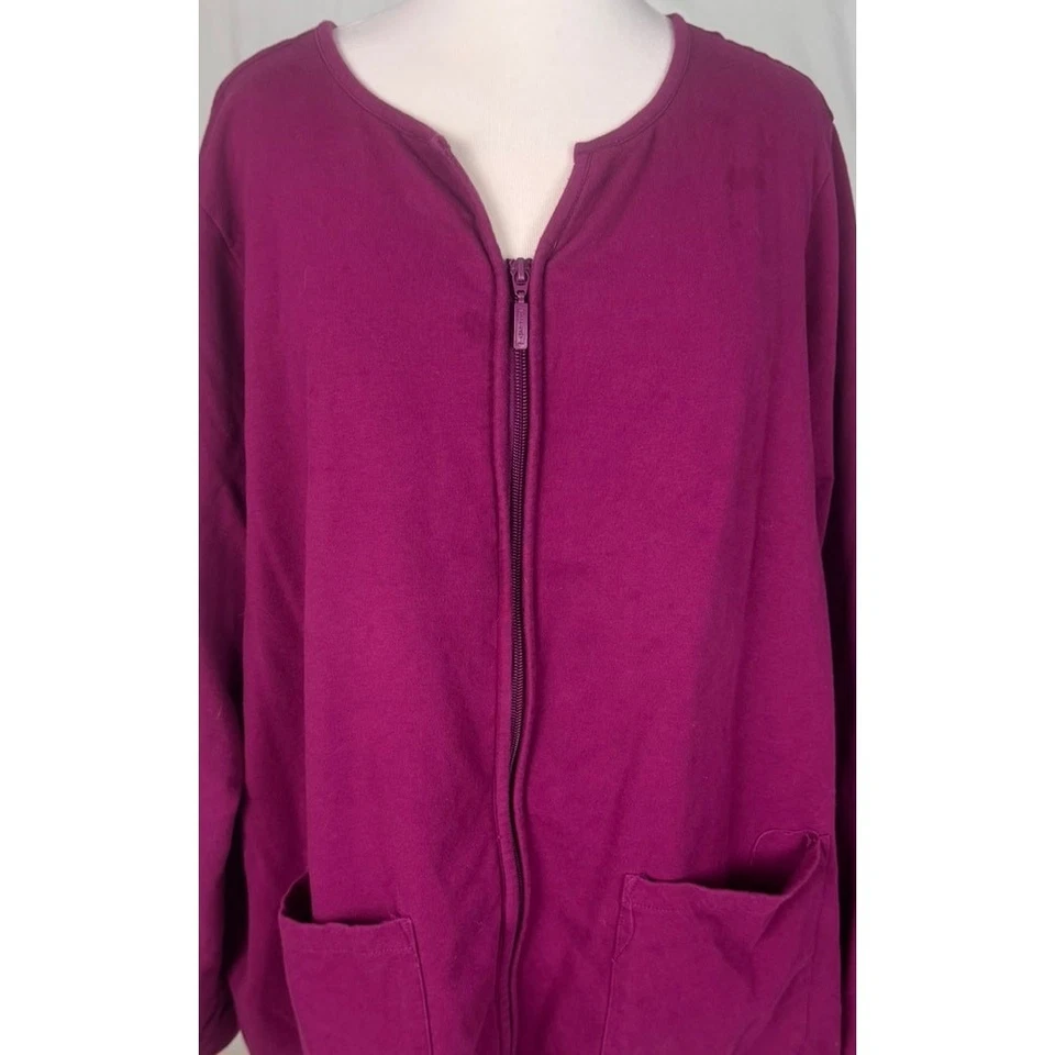 d&co. Cárdigan Sudadera Púrpura Active Cremallera Frontal 3X con Bolsillos  Foto 2 de 4