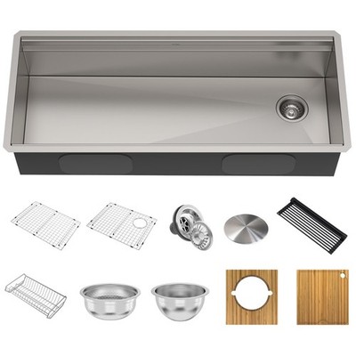 Kraus KWU120-45 Kore 2-Tier Workstation 45-inch Undermount 16 - Stainless Steel