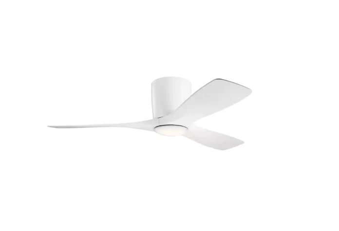 KICHLER Volos 48 in. Matte White Low Profile Ceiling Fan w/ LED & Wall Control - Image 3 of 4