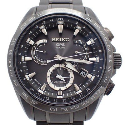 Seiko Astron SBXB049 8X Series Funk-Solar Herrenuhr All Black
