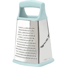 4-Sided Box Grater Stainless Steel Cheese Shredder with Coarse Medium Fine