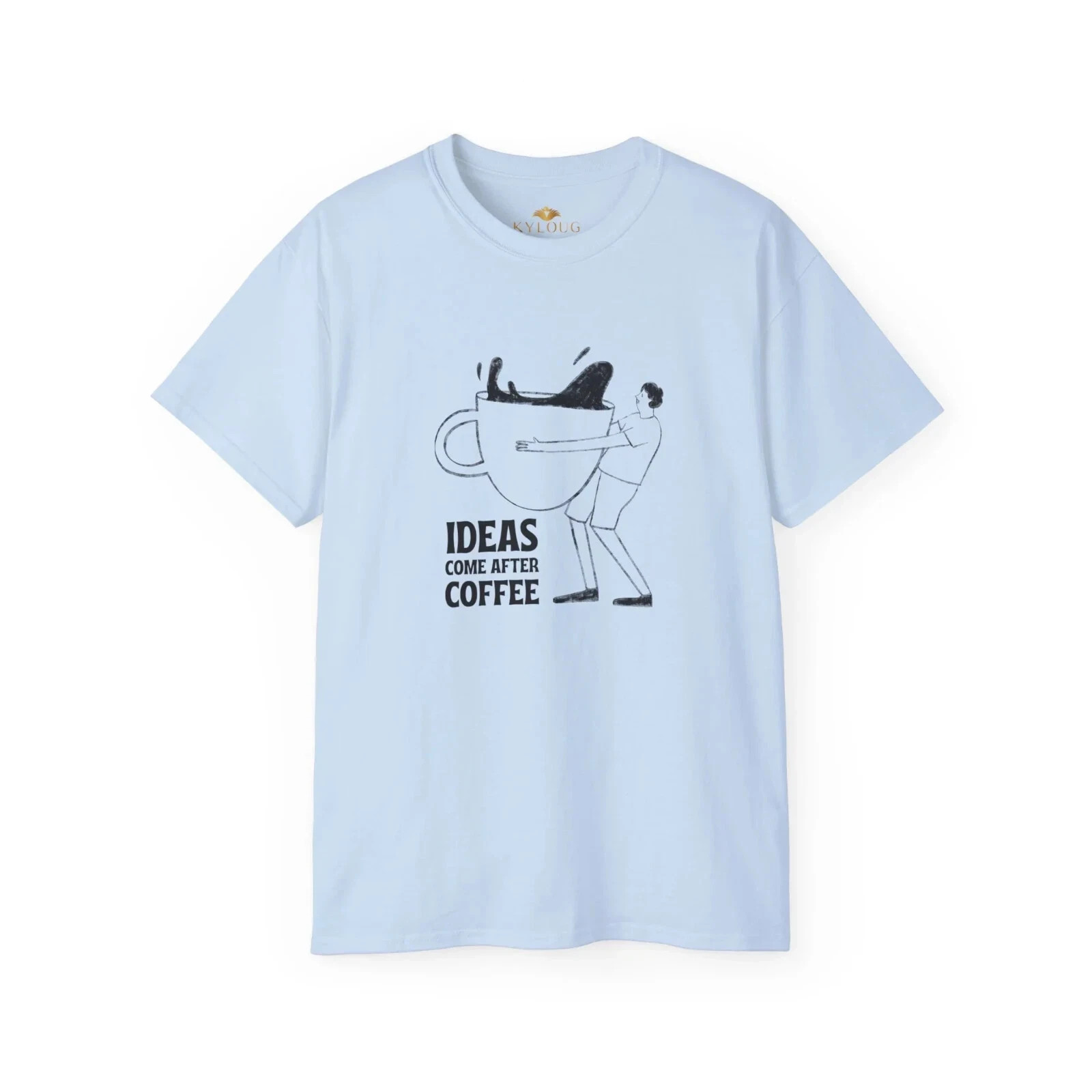 Classic Men's Coffee Lover T-Shirt: Graphic Print, Round Neck, Perfectly Fit