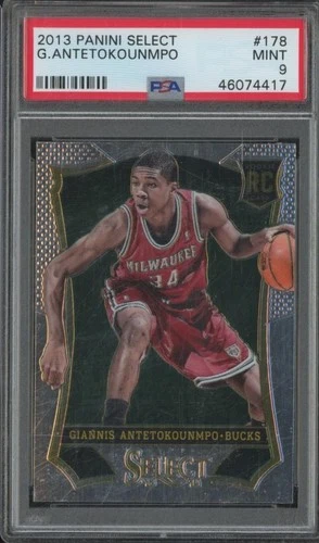 2013-14 Panini Select GIANNIS ANTETOKOUNMPO #178 RC Rookie Bucks PSA 9 Mint FO2