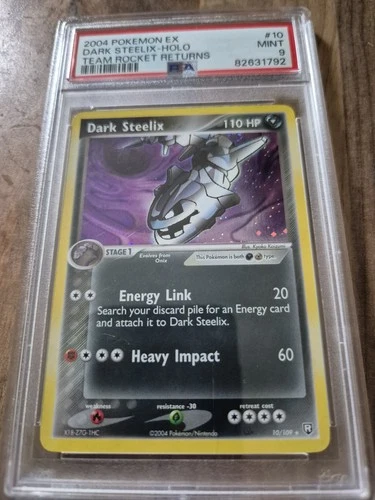Pokémon Card 2004 DARK STEELIX Holo PSA 9 Team Rocket Returns #10
