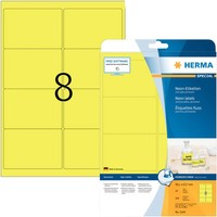 2-40X Herma Universal-Etiketten Special, 99,1 X 67,7 Mm, Neon-Gelb