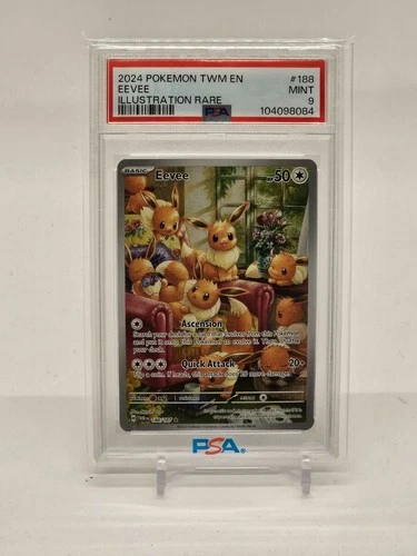 Pokemon TCG Eevee 188/167 Sv06: Twilight Masquerade Illustration PSA 9