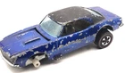 Vintage 1967 Hot Wheel Redline Custom Camaro Blue with Brown Interior HK