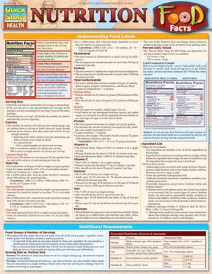 Nutrition Food Facts (Quick Study Health) - Cards By BarCharts, Inc - VERY GOOD