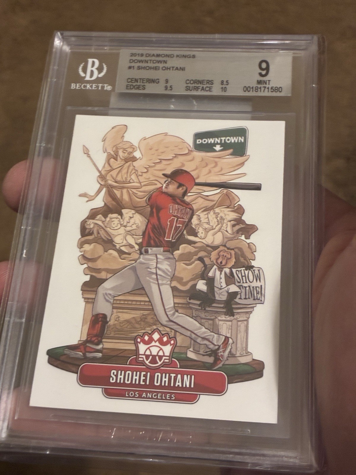 2019 Diamond Kings Downtown Shohei Ohtani #1  SSP BGS 9 “10” Surface! POP 1! 🤴