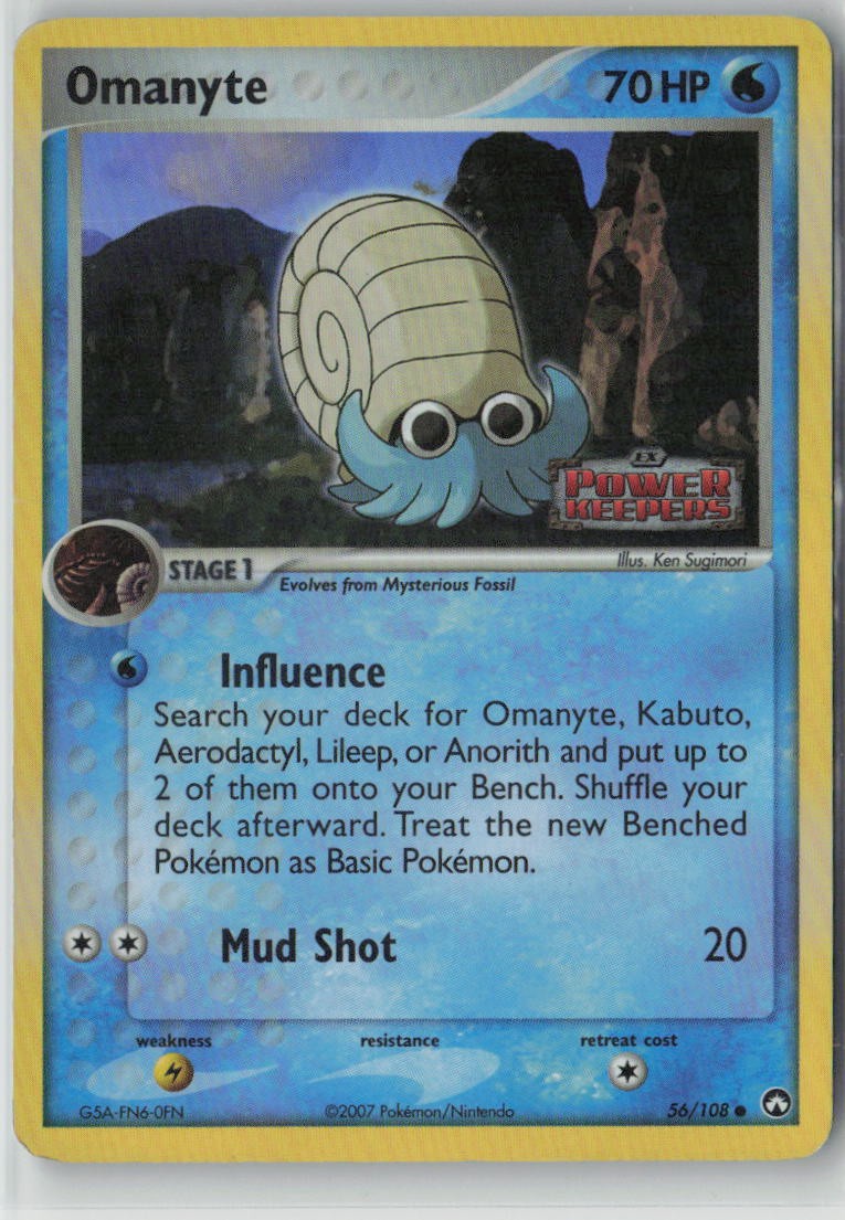 Omanyte Reverse Holo Common Power Keepers 56/108 LP