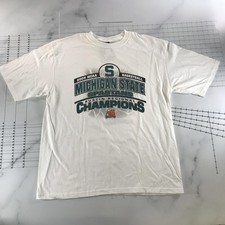 Vintage Michigan State MSU Spartans Shirt Mens 2XL White 2005 NCAA Final Four