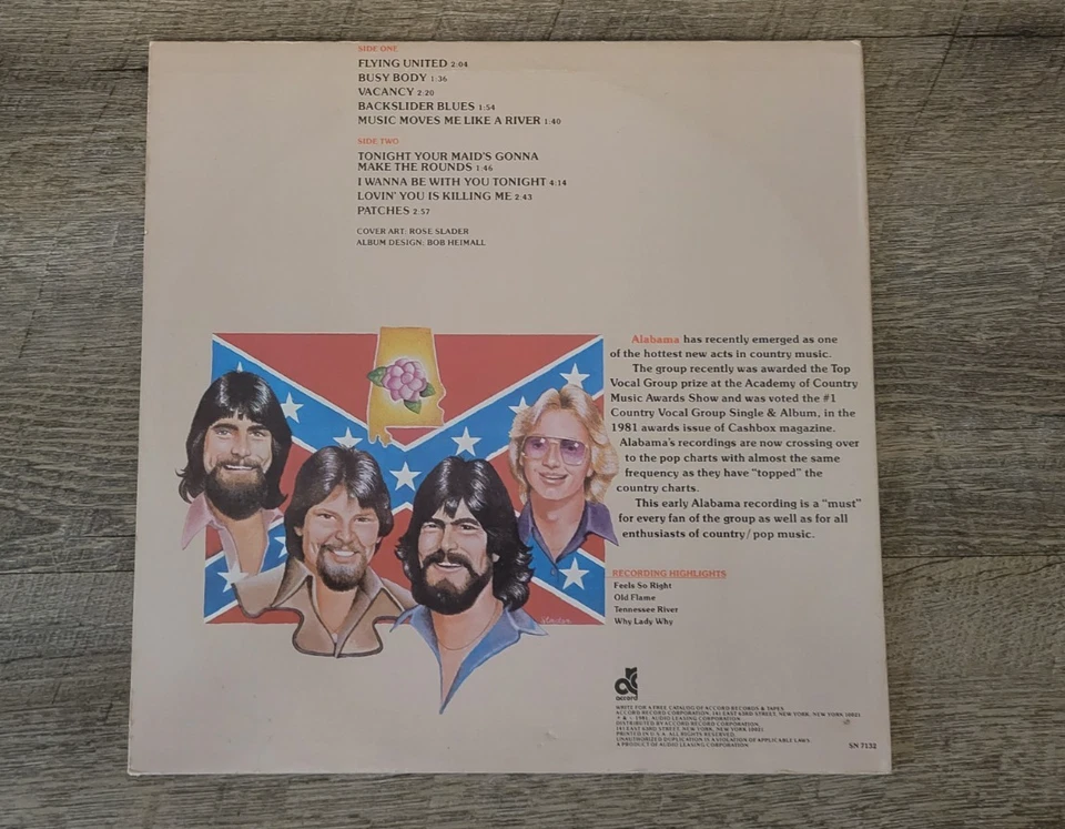 Alabama - Pride Of Dixie! Vinyl 1981 VG/VG. - Image 2 of 4