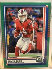 2025 Panini Donruss - James Cook #194 Press Proof Green