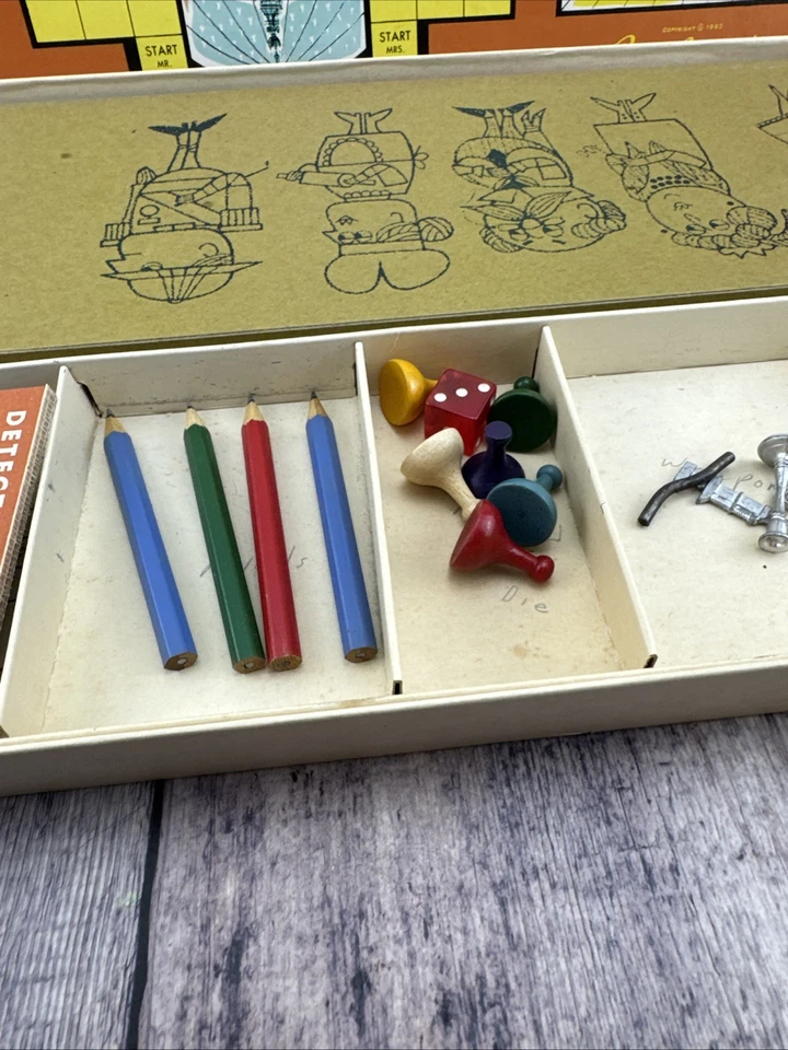 VTG COMPLETE 1963 Parker Brothers CLUE Mystery Detective Board Game  c. 1960 - Image 3 of 4