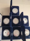 Lot of 7 1995  to 2004 U.S. Proof Silver Eagles with Boxes and COAs