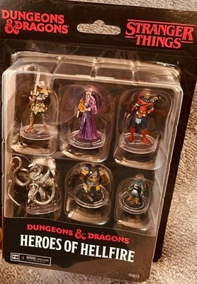 Dungeons & Dragons Netflix Stranger Things Heroes of Hellfire Miniatures 6 Pk