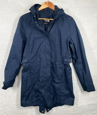 The North Face Regenparka Jacke Mantel Damen Medium Navy mit Kapuze