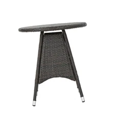 Outdoor Bistro Table – Weather-Resistant Resin Wicker, Ideal for Patios,