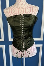 Edikted Lace Up Corset Strapless Olive Green Top - Size XS