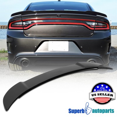 Fits 2015-2021 Dodge 15-21 Charger Glossy Black Hellcat Rear Trunk Wing Spoiler