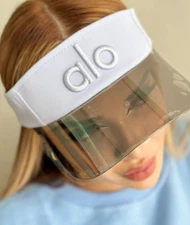 NWT ALO Yoga Airlift Solar Visor White Sun Hat One Size UV Protection Sport Cap