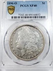 1896 O Morgan Silver Dollar PCGS XF-40 True View Gold Shield