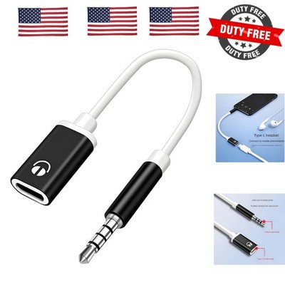 3.5mm Male to USB C Female Audio Adapter, Only Analog Audio Aux Jack Cable fo...