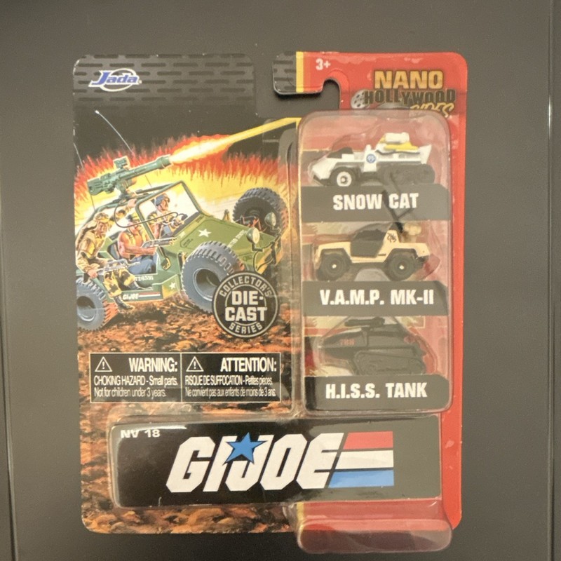 Jada Nano Hollywood Rides G.I. Joe Diecast 3-Pack Snow Cat VAMP MK-II HISS