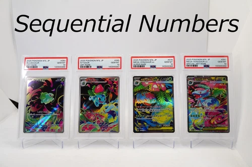PSA 10 Seq# Mega Venusaur ex Bulbasaur Ivysaur SAR SR AR Mega Brave M1L Japanese