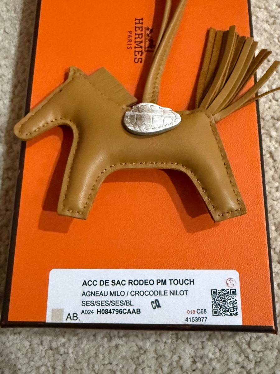 Rare Hermès Rodeo Charm Sesame Himalaya Matte Niloticus | eBay