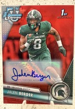 2023 Bowman University Chrome 1st - Jalen Berger Auto /5 - Red Refractor
