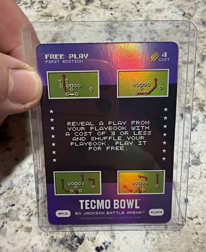 BPLS Tecmo Bowl Bo Jackson Battle Arena 1st Ed Free Play Card #4 2024