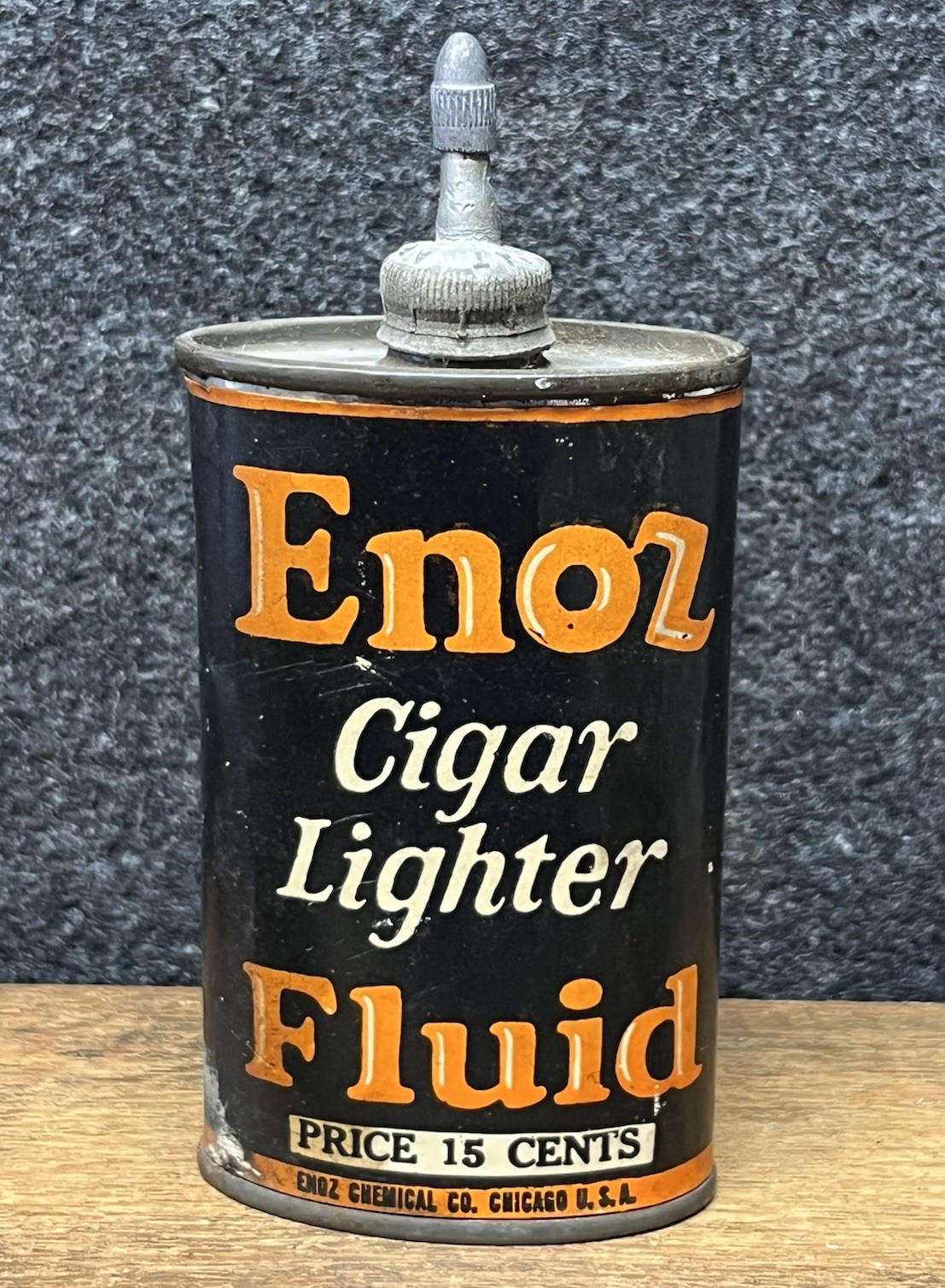 Fluid 15&cent; Lead Top Paper Label Handy Oiler Oil Can