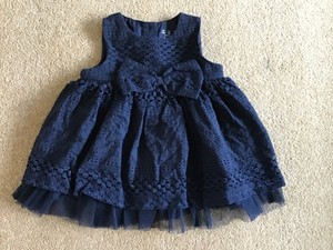 navy blue layered dress