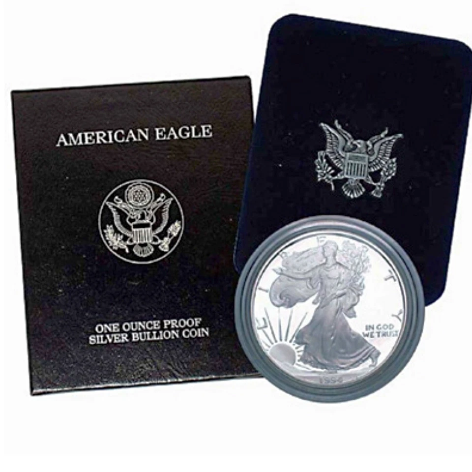 American Silver Eagle Proof 1994 Uncirculated $1 Coin OGP & COA Lowest Montage - Image 3 of 4