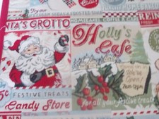 "FESTIVE FUN" AMERICANA CHRISTMAS SHORT TABLE RUNNER 39" x 16" PEGGY WILKINS