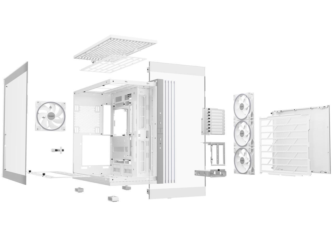соблюдайте тишину ЛЕГКАЯ ОСНОВА 900 FX White ABS Сталь закаленное стекло ATX Full Tower Ca