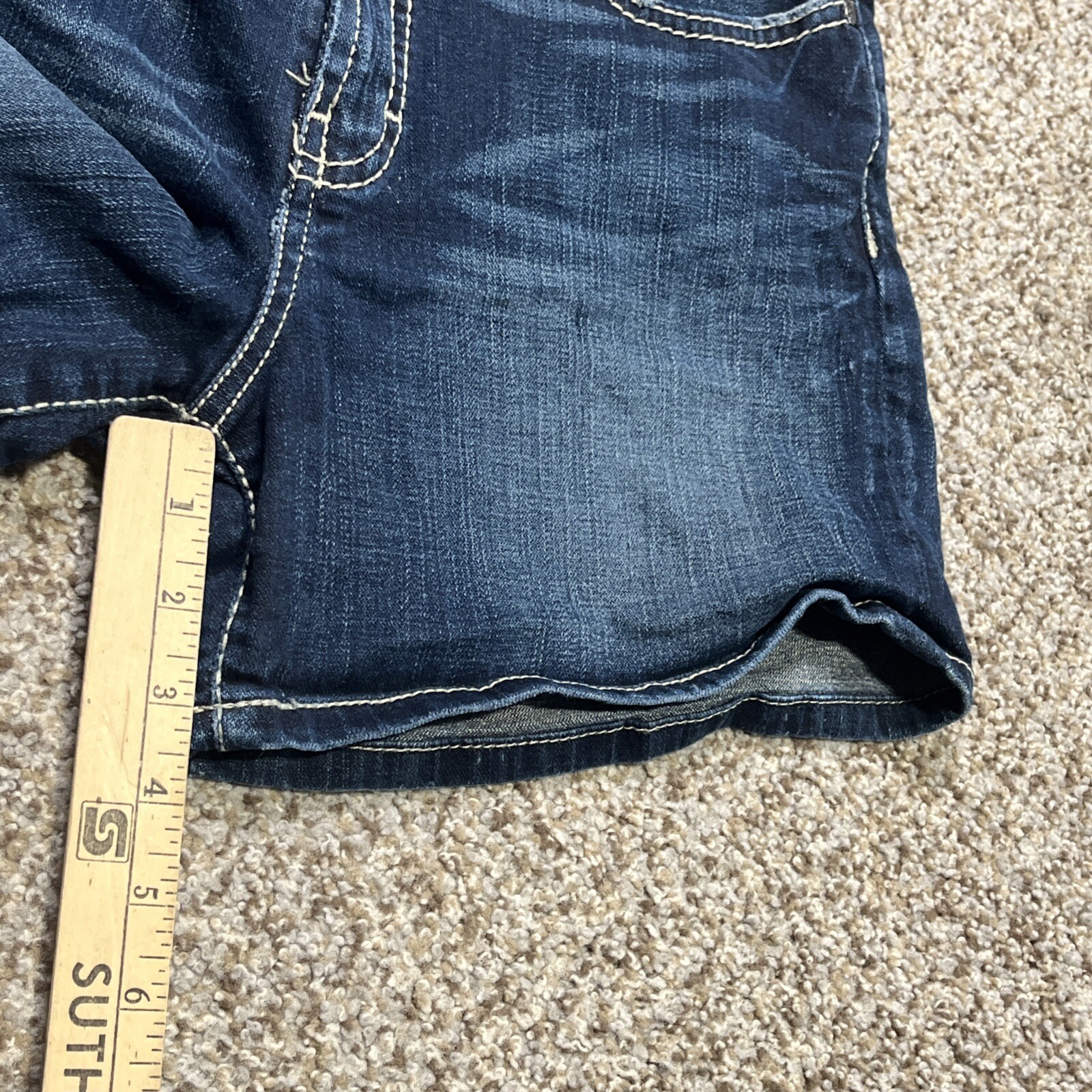 Women's Buckle BKE Drew Dark Wash Jean Shorts 28 Mid Rise Waist 31 - View 8